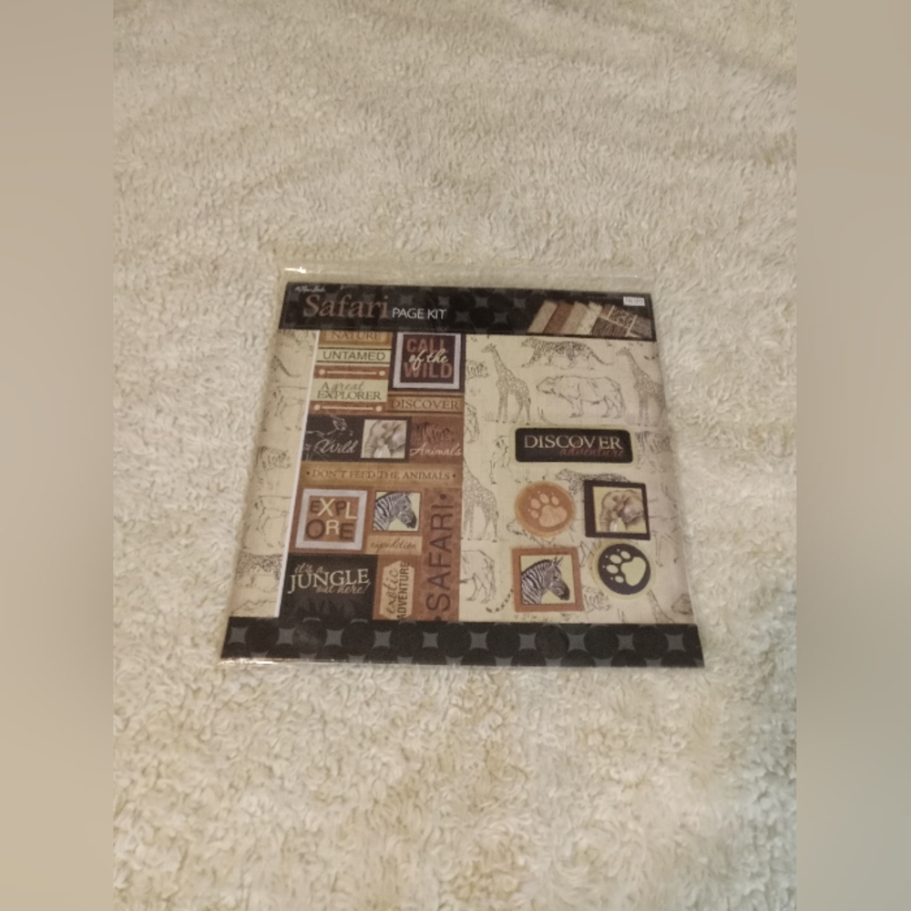 Safari Themed Scrapbook Page Kit
